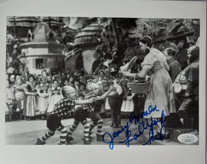 Jerry Maren 8x10 Authentic Signed Photo W/ JSA COA - Wizard Of Oz Lollipop Kid
