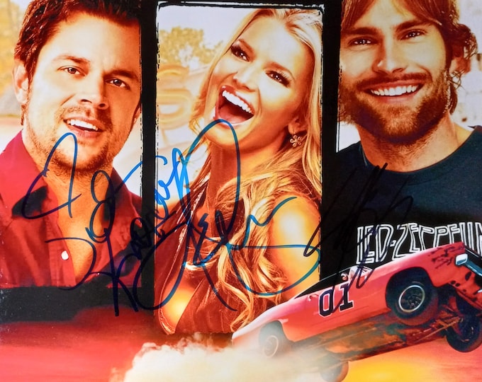 Dukes Of Hazzard Cast X3 Authentic Signed 8x10 Photo W/ 3rd Party Authentication - Scott + Knoxville + Simpson