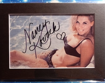 Nancy Kovack 4x6 Authentisches Signiertes Foto Mit Einem Rahmen Bereit 5x7 Mattierung + 3rd Party Authentication