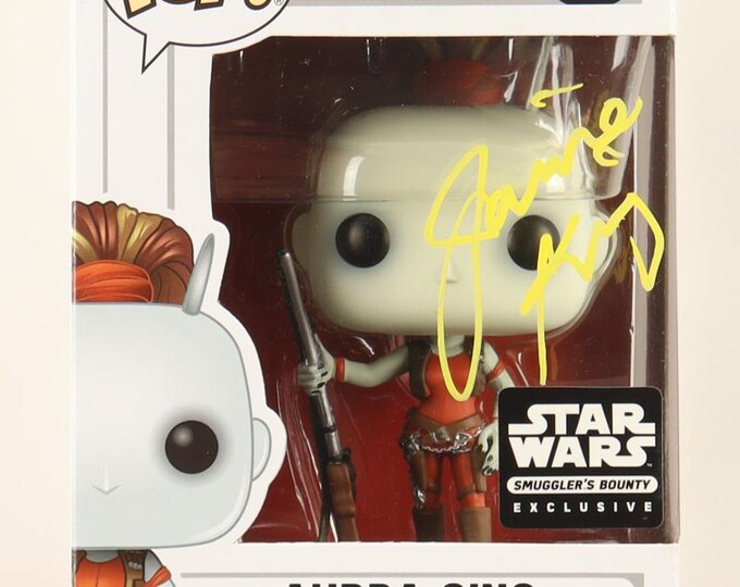 Jaime King Signed "Star Wars" #303 Aurra Sing Funko Pop! Vinyl Figure W/ PSA COA