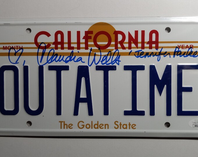 Claudia Wells Authentic Signed License Plate W/ JSA Authentication - Back To The Future