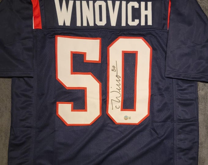 Chase Winovich Signed Jersey W/ Beckett BAS COA New England Patriots #50 b