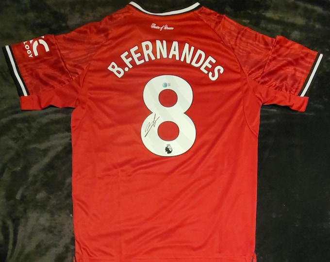 Bruno Fernandes Authentic Authentic Signed Shirt Jersey W/ Beckett BAS COA Manchester United