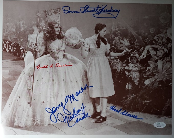 11x14 Wizard Of Oz Cast (X5) Authentic Signed Photo W/ JSA COA