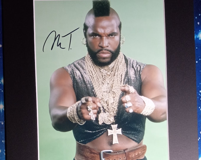 Mr. T 8x10 Authentic Signed Photo With An 11x14 Frame Ready Matting + 3rd party Authentication  Clubber Lang Rocky III - The A-Team - DC Cab