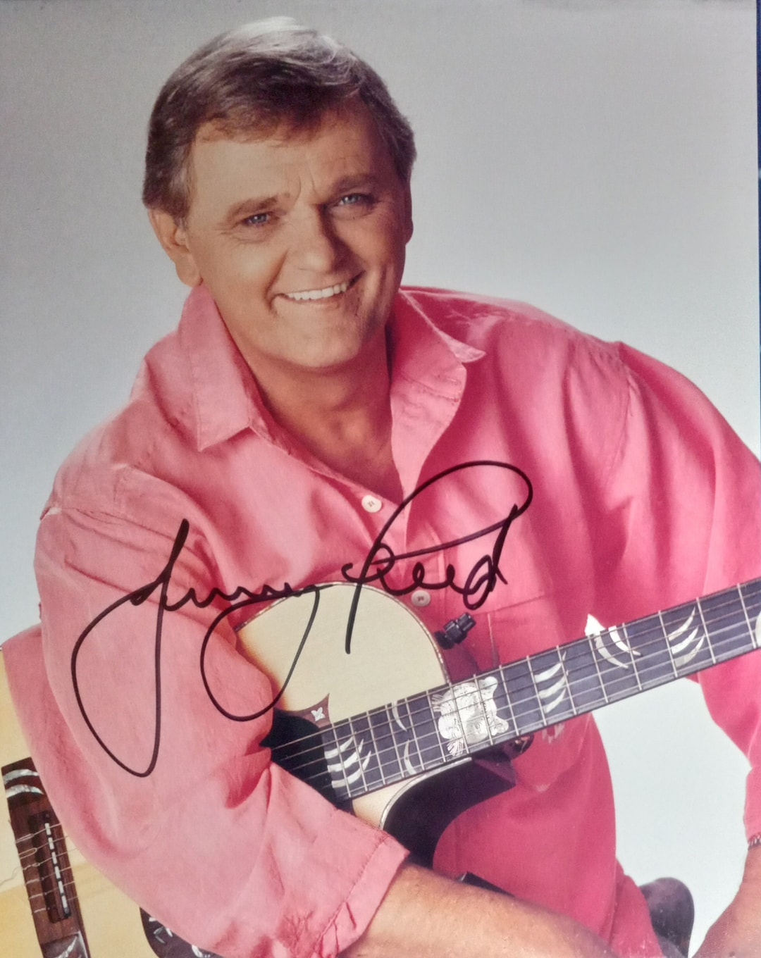 Jerry Reed Authentic Signed 7 1/2 X 9 1/4 Photo W/ 3rd Party ...
