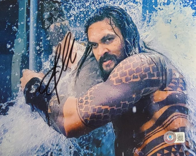 Jason Mamoa Authentic Signed 8x10 Photo W/ Beckett BAS COA Aquaman