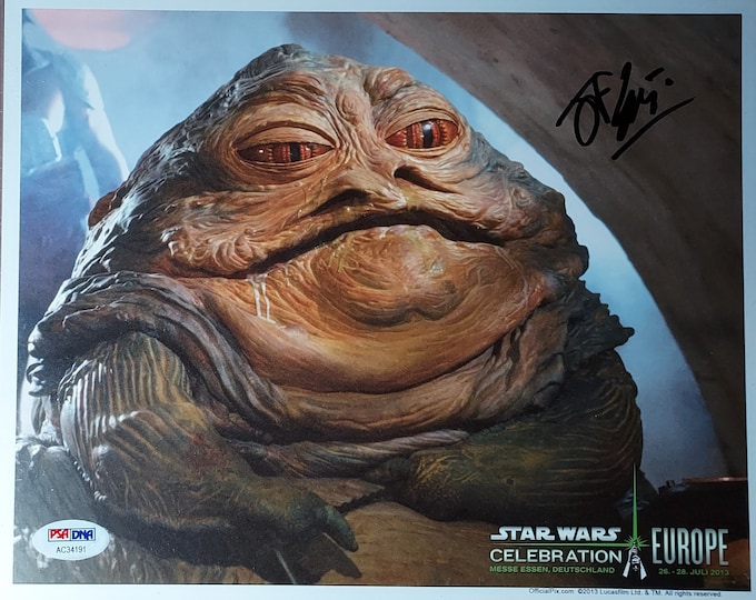 John Coppinger 8x10 Authentic Signed Photo W/ Official Pix & PSA Authentication - Star Wars - Jabba The Hutt