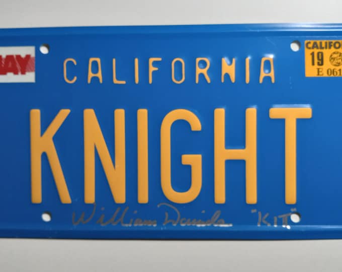 William Daniels Authentic Signed License Plate W/ JSA Authentication - K.I.T.T. - Knight Rider