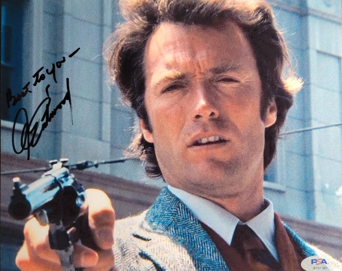 Clint Eastwood 8.25x10 Authentic Signed Photo W/ PSA 3rd Party Authentication - Dirty Harry