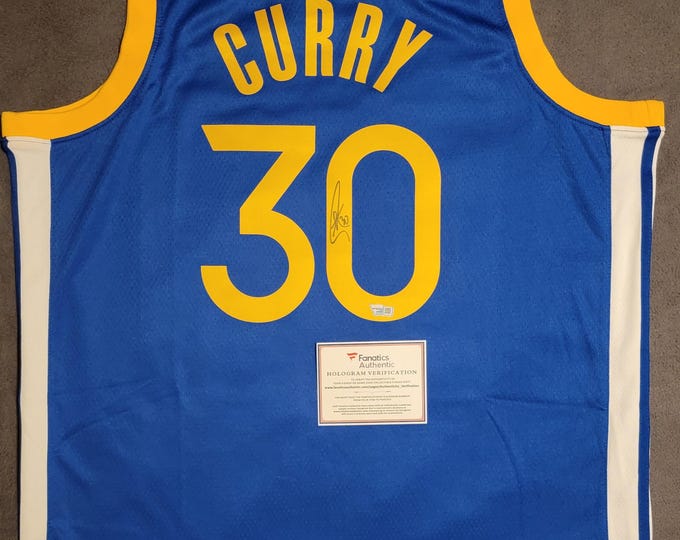 Stephen Curry Authentic Signed Nike Fan Jersey W/ Fanatics COA Golden State Warriors #30