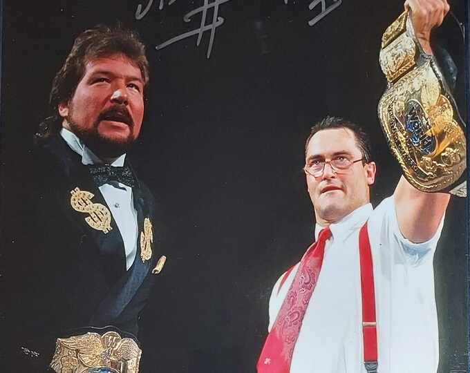 Ted DiBiase & I.R.S. 11x14 Dual Authentic Signed Photo W/ JSA COA - wwe wwf wcw