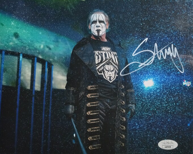 AEW Sting 8x10 Authentic Signed Photo W/ JSA COA - The Icon - aew first appearance