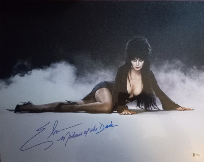 Elvira 16x20 Authentic Signed Photo W/ Beckett COA - Inscribed