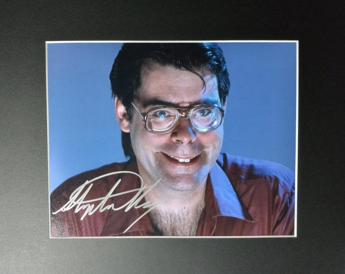 Stephen King Signed 8x10 Photo With An 11x14 Frame Ready Matte + 3rd Party COA - Horror Legend