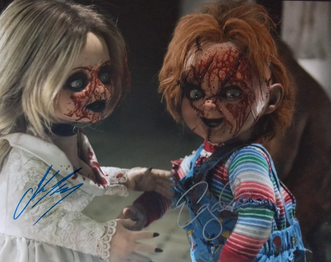 Jennifer Tilly & Ed Gale 11x14 Authentic Signed Photo W/ 3rd Party Authentication - Childs Play Chucky Bride Of Chucky