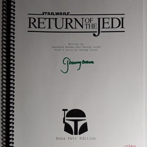 Jeremy Bulloch Authentic Signed Movie Script W/ JSA COA - (limited signed edition) - Boba Fett - Star Wars