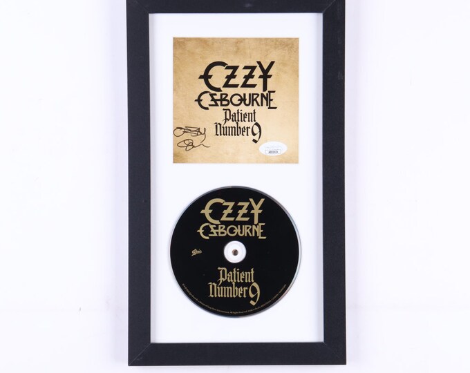 Ozzy Osbourne Authentic Signed Custom Framed "Patient Number 9" CD Booklet Display With JSA COA