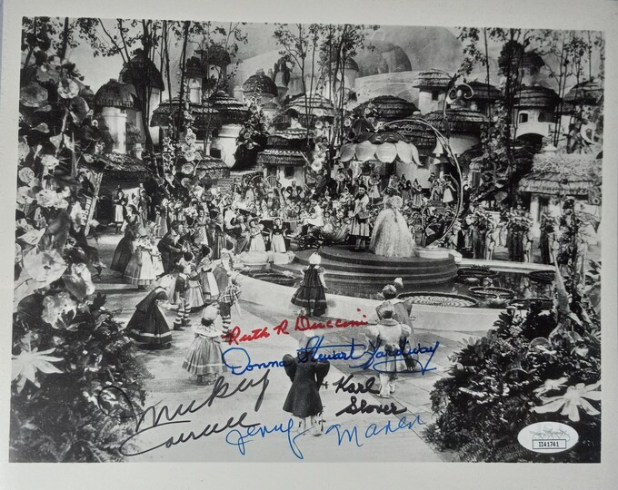 Wizard Of Oz Cast X5 8x10 Authentic Signed Photo W/ JSA COA