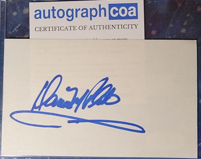 Dana Plato Authentic Signed Index Card W/ ACOA Different Strokes