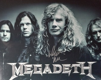 Dave Mustaine 11x14 Authentisches signiertes Foto mit Leuchtturm COA - Megadeth