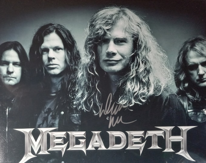 Dave Mustaine 11x14 Authentic Signed Photo W/ Lighthouse COA - Megadeth