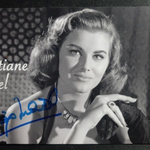 Christiane Martel 4&quot;x6&quot; Authentic Signed Photo - Miss Universe 1953 - French Actress