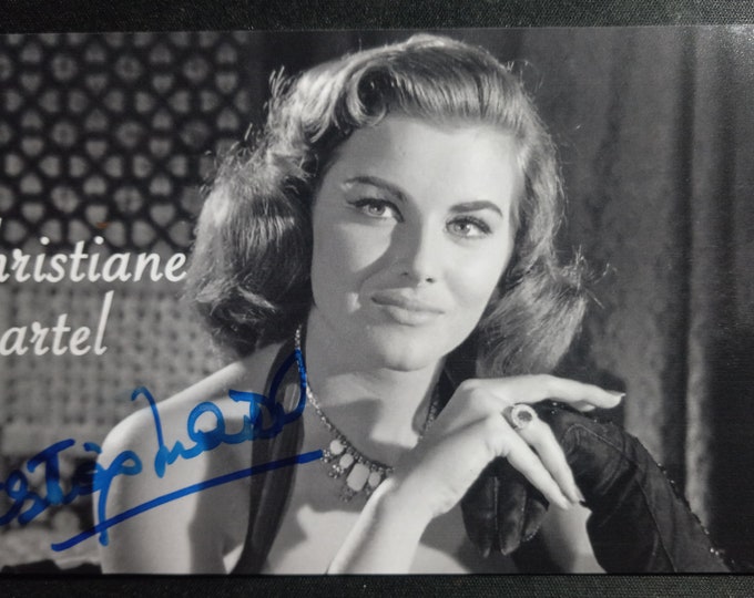 Christiane Martel 4"x6" Authentic Signed Photo - Miss Universe 1953 - French Actress