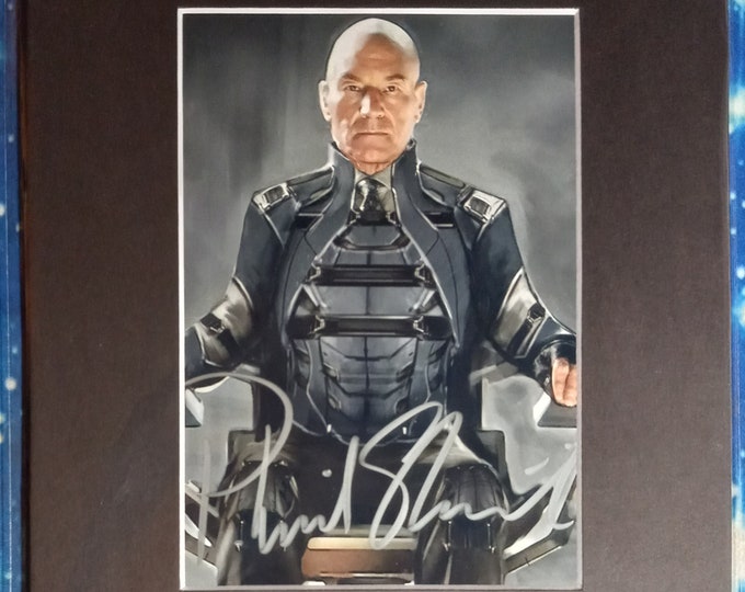 Patrick Stewart 5x7 Authentic Signed Photo With An 8x10 Frame Ready Matting + 3rd party Authentication - X-Men