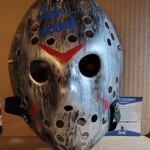 Ari Lehman autentica maschera per omicidio da hockey autografata con Beckett COA - OG Jason Voorhees venerdì 13