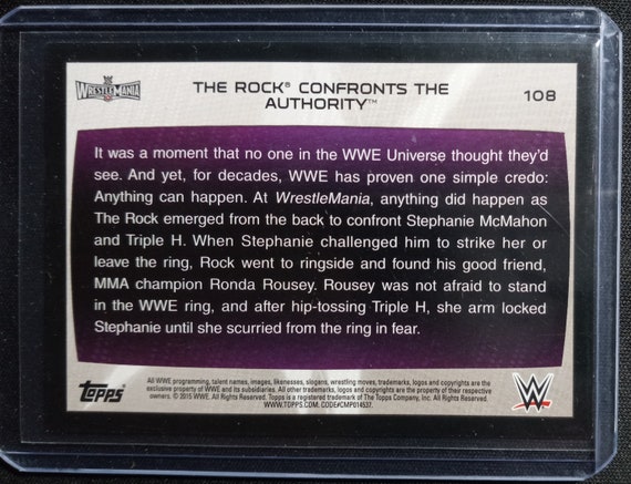 ザ・ロック WWE 正規サイン入り #109 トレーディングカード - 直筆