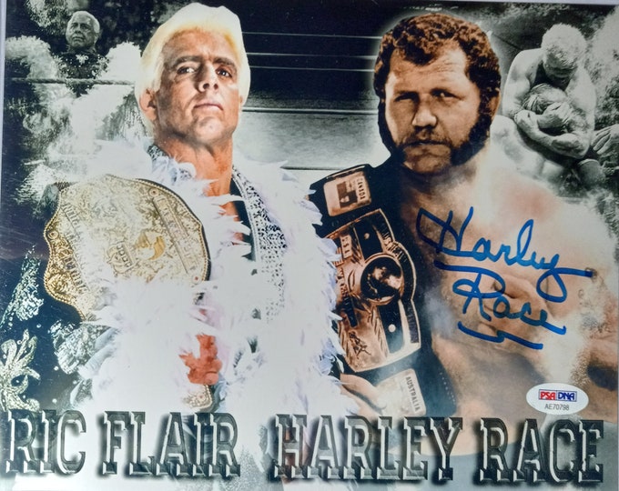 Harley Race 8x10 Authentic Signed Photo W/ PSA COA