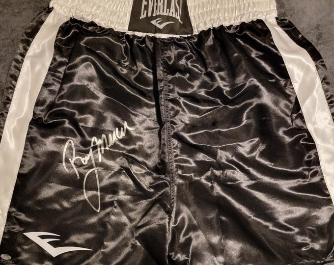 Ray Mercer Authentic Signed Everlast Trunks W/ Schwartz COA Boxing Great
