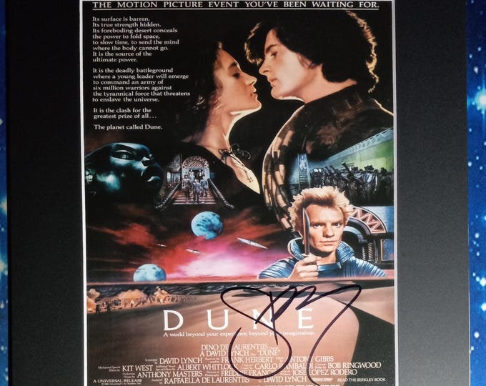 Sting Authentic Signed 8x10 Photo In A Frame Ready 11x14 Matting Display W/ 3rd Party COA Authentication DUNE