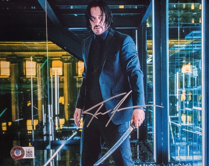 Keanu Reeves Authentic Signed 8x10 Photo W/ 3rd Party Beckett BAS COA - John Wick