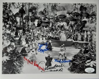 Wizard Of Oz Cast X4 8x10 Authentic Signed Photo W/ JSA COA