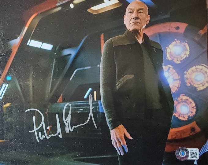 Patrick Stewart Authentic Signed 8x10 Photo W/ Beckett BAS 3rd Party COA - Star Trek