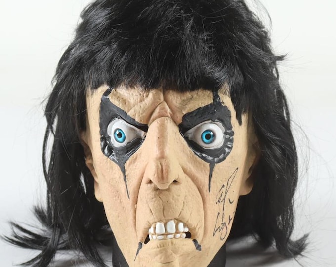 Alice Cooper Authentic Signed Custom Prop Mask W/ Beckett 3rd Party Authentication