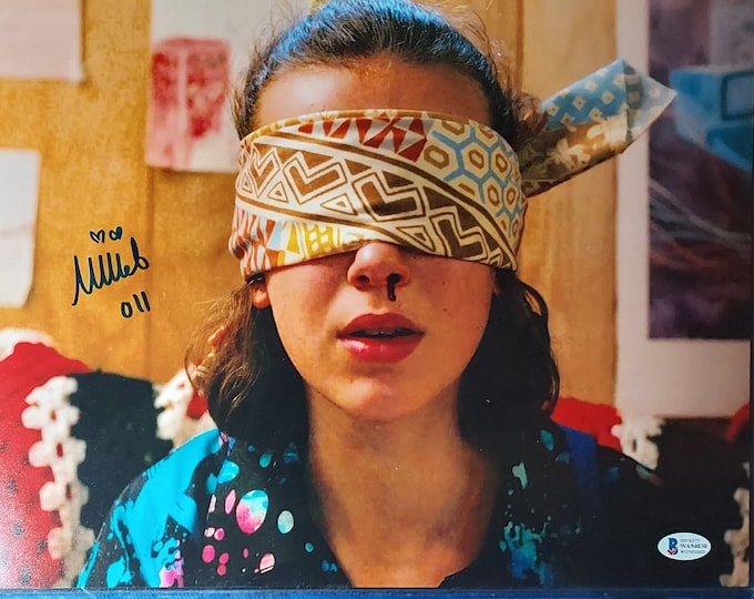 Millie Bobby Brown 11x14 Authentic Signed Photo W/ Beckett COA - Stranger Things #11