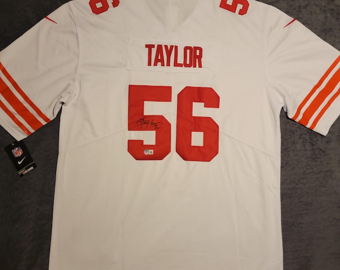 Lawrence Taylor Signed Nike On Field Jersey Beckett BAS COA New York #56 Giants