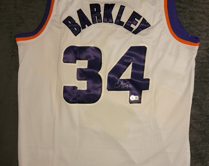 Charles Barkley #34 Signed Fan Style Replica Jersey W/ Beckett BAS COA 1992-93