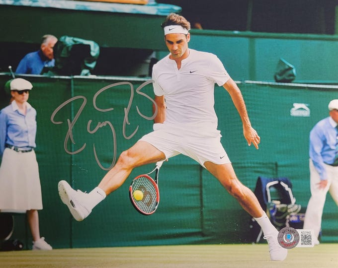 Roger Federer Authentic Signed 8x10 Photo W/ Beckett BAS COA Tennis Great