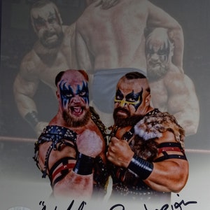 Warlord & Barbarian 8x10 Authentic Signed Photo w / JSA COA - WWF Powers Of Pain