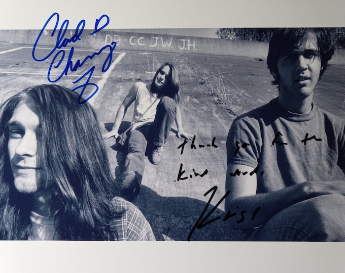 Kris Novoselic & Chad Channing Authentic Dual Signed 8.5x11 Photo W/ 3rd Party A1COA Authentication