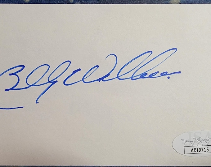 Billy Williams Authentic Signed Index Card W/ JSA COA 6 Time All Star HOF'r Cubs