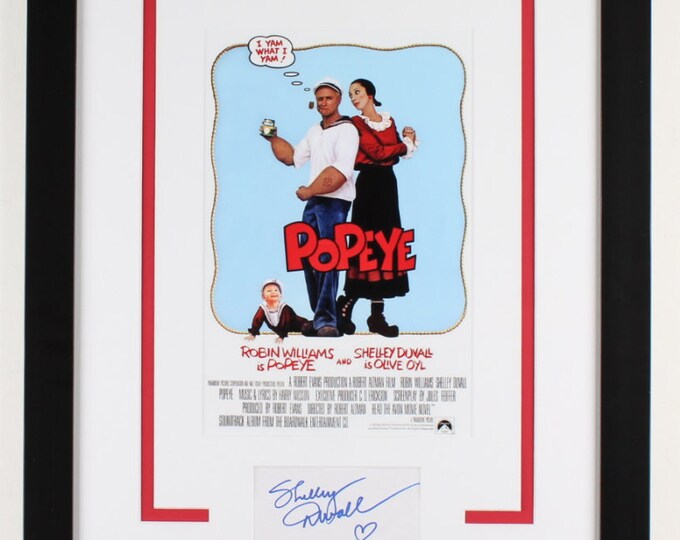 Shelley Duvall Signed "Popeye" 18.5x22.5 Custom Framed Cut Display (ACOA COA)