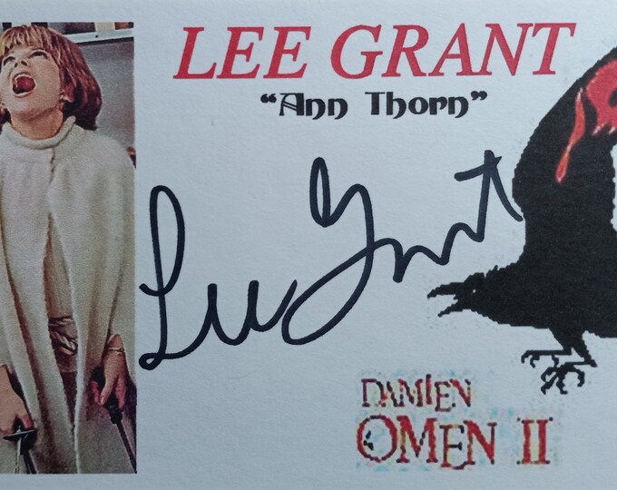 Lee Grant 3x5 Authentic Signed Index Card - Omen II
