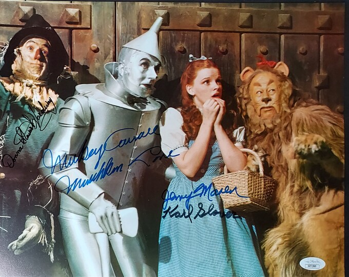 11x14 Wizard Of Oz Cast (X4) Authentic Signed Photo W/ JSA COA