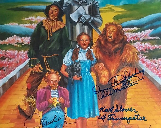 11x14 Wizard Of Oz Cast (X5) Authentic Signed Photo W/ JSA COA