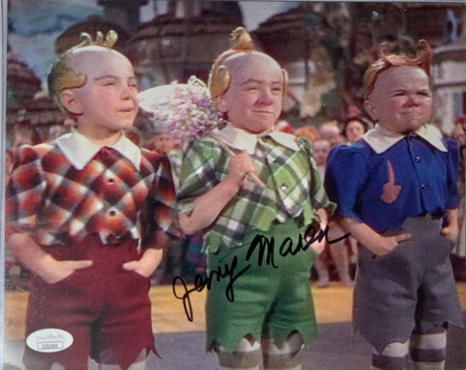 Jerry Maren 8x10 Authentic Signed Photo W/ JSA COA - Wizard Of Oz Munchkin - (Please note that all four have one bent corner)
